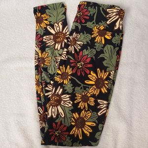 LuLRoe Leggings OS Daisy Flower Sunflower NEW